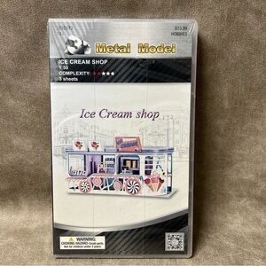 Mutu Ice Cream Shop 3D Metal Model Kits DIY Assemble Puzzle Architecture Toy
